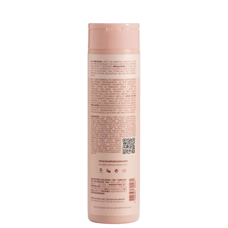 Braé Essential Shampoo Hidratação Profunda e Proteção Capilar