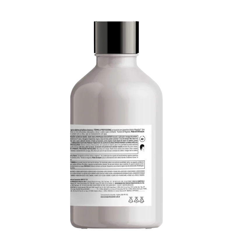 Shampoo L'Oréal Professionnel Silver para Cabelos Brancos ou Loiros 300ml