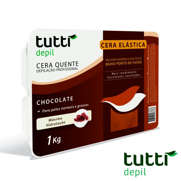 Cera Elástica Tutti Depil Chocolate para Depilação Profissional