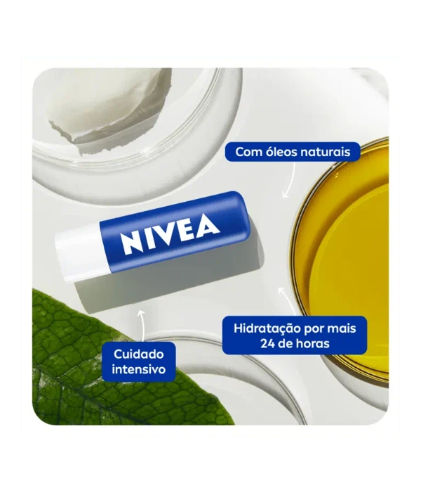 NIVEA Hidratante Labial Original Care 24h com Manteiga de Karité