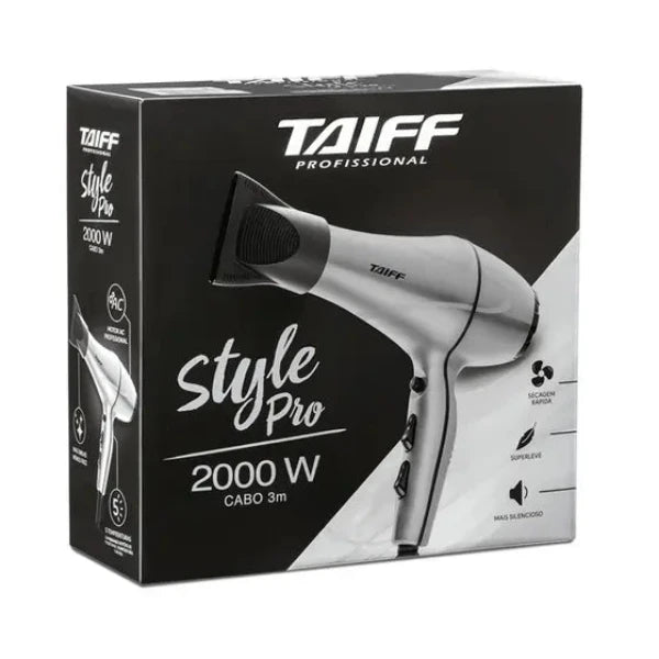 Secador de Cabelo Taiff Style Pro Preto 2000W 220V 2 Velocidades