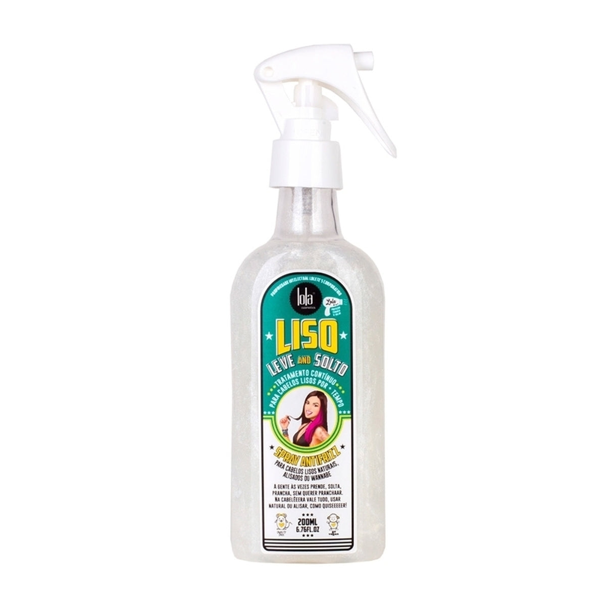 Spray Antifrizz Liso Leve e Solto Lola 200mL Efeito Liso Duradouro