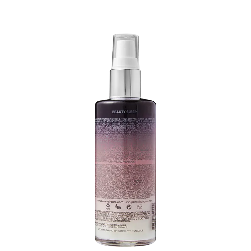 Braé Beauty Sleep Serum Noturno 100ML Antifrizz, Hidratação e Nutrição