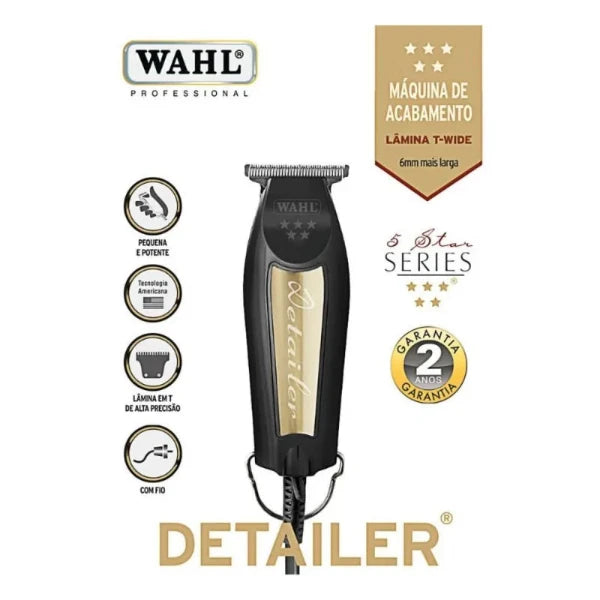 Wahl Maquina Detailer Black & Gold Bivolt 5 Star Series