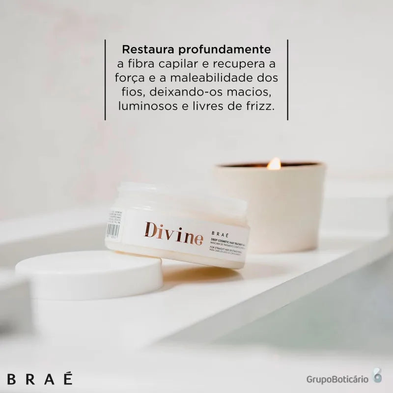 Braé Divine Máscara 500g Hidratação e Nutrição Profunda Anti-Frizz