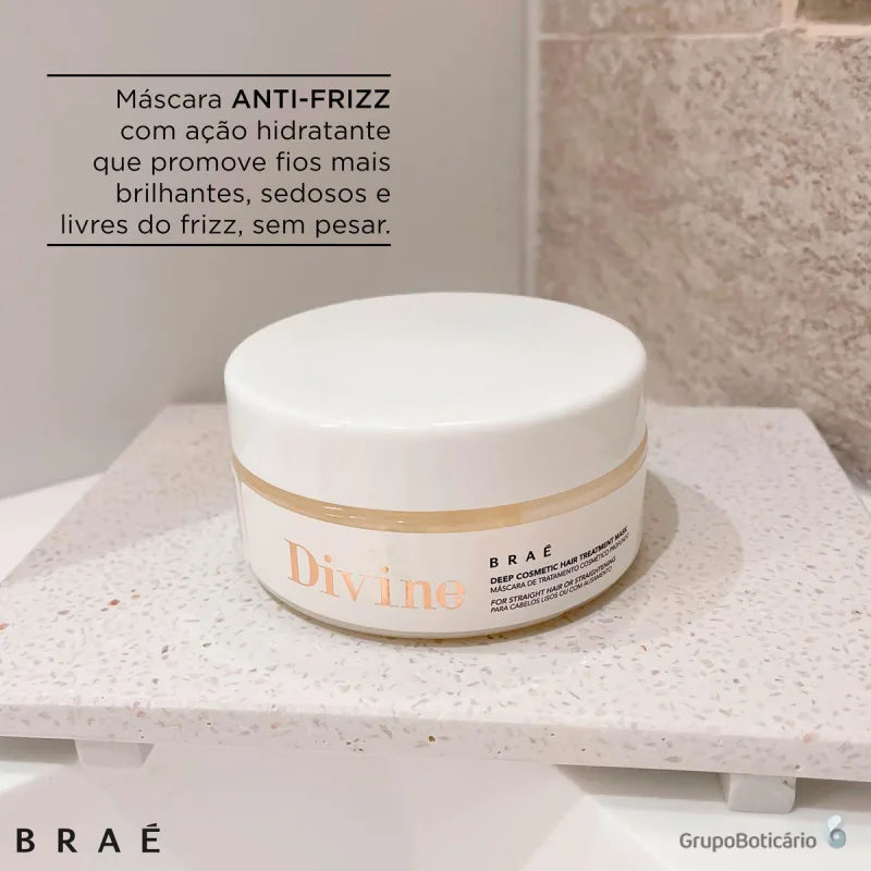 Braé Divine Máscara 500g Hidratação e Nutrição Profunda Anti-Frizz