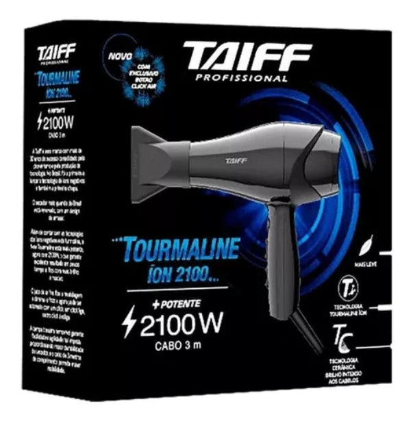 Secador Taiff Tourmaline Ion 2100W AC Profissional Preto