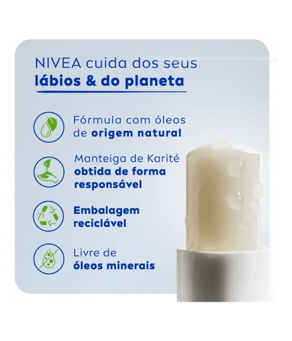 NIVEA Hidratante Labial Original Care 24h com Manteiga de Karité