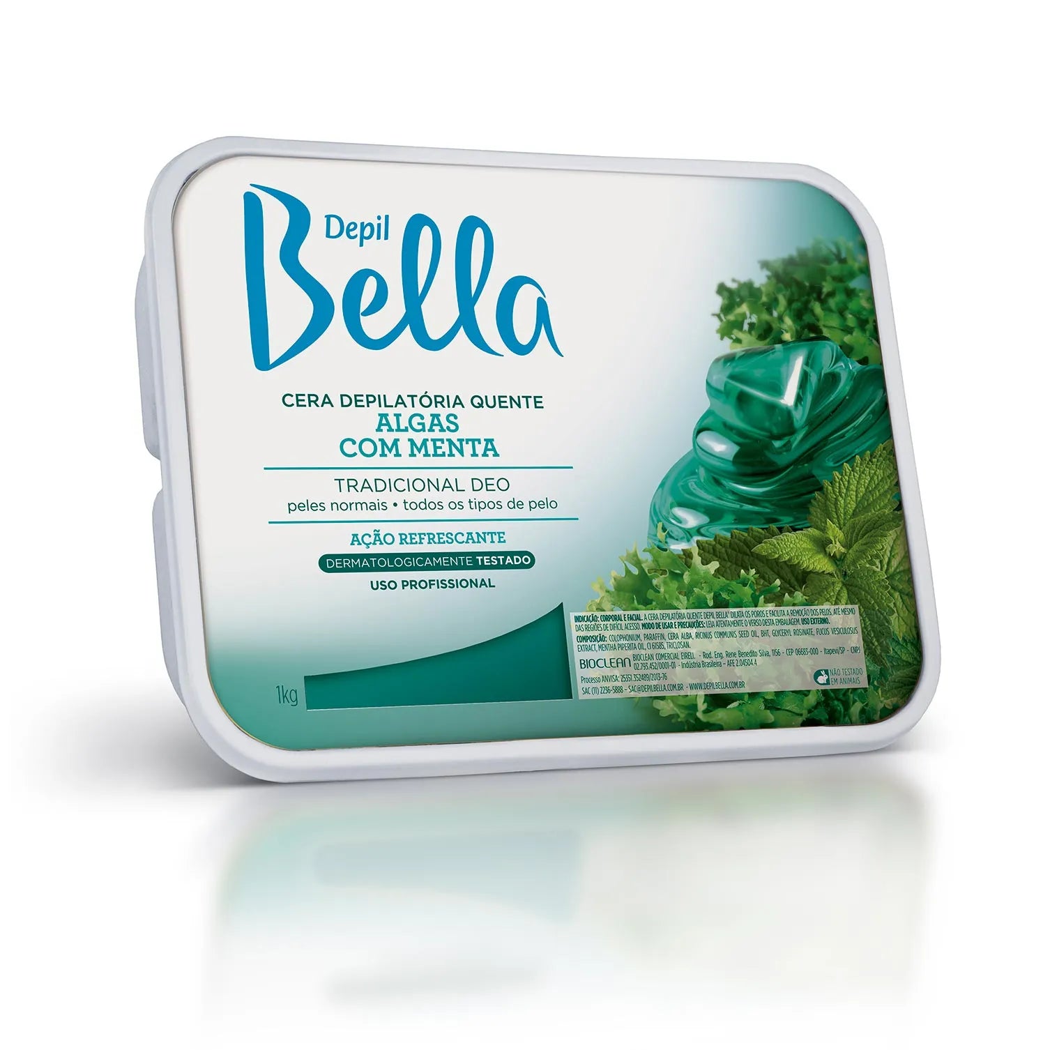 Cera Quente Depilatória Algas e Menta 1 Kg Depil Bella