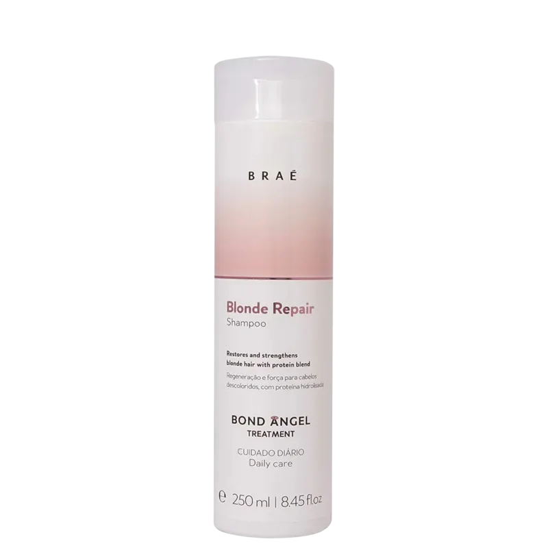 Braé Blonde Repair Shampoo 250ml  Regeneração e Força para Cabelos Descoloridos