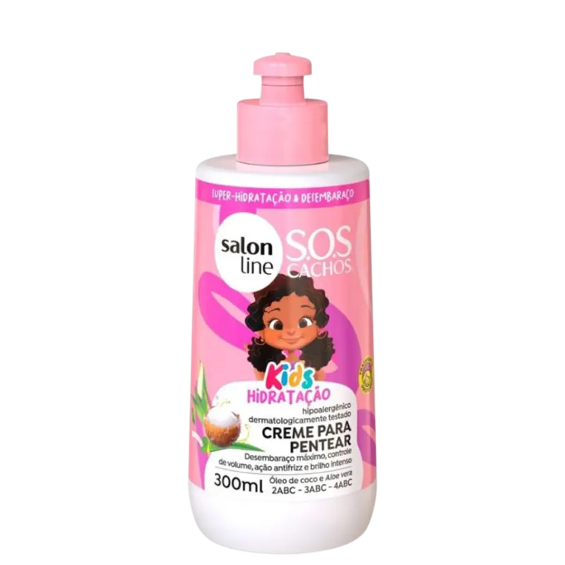 Creme para Pentear S.O.S Cachos Kids Hidratação 300ml Salon Line