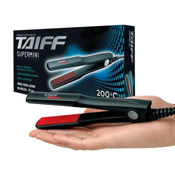 Chapa Taiff Cerâmica Super Mini 200°C Bivolt Alisamento Preciso e Compacto