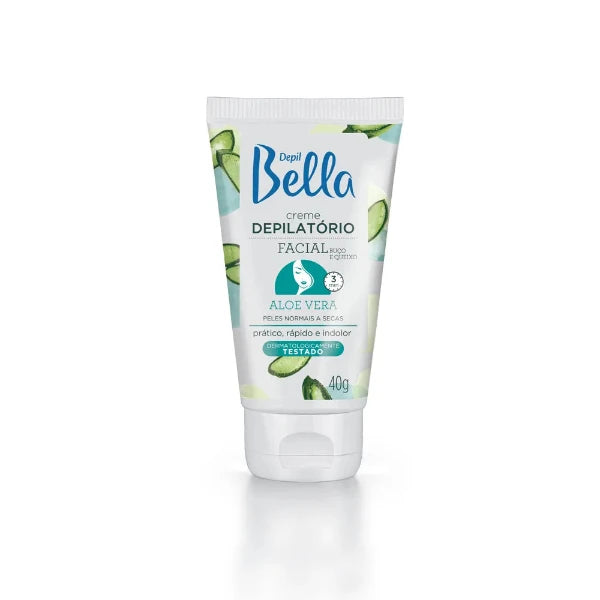 Creme Depilatório Facial Depil Bella 40g Aloe Vera Pele Suave e Hidratada