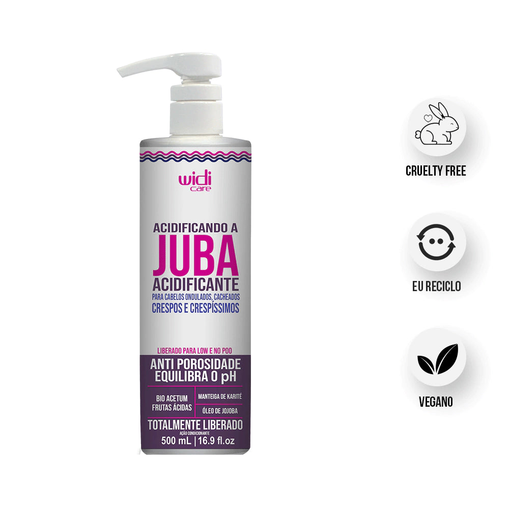 Widi Care Acidificante Juba 500mL Sela Cutículas e Reduz Frizz