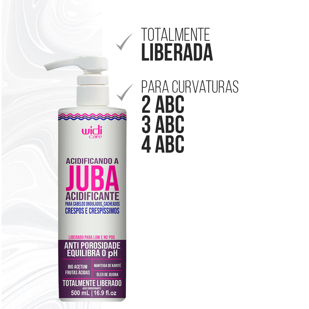 Widi Care Acidificante Juba 500mL Sela Cutículas e Reduz Frizz