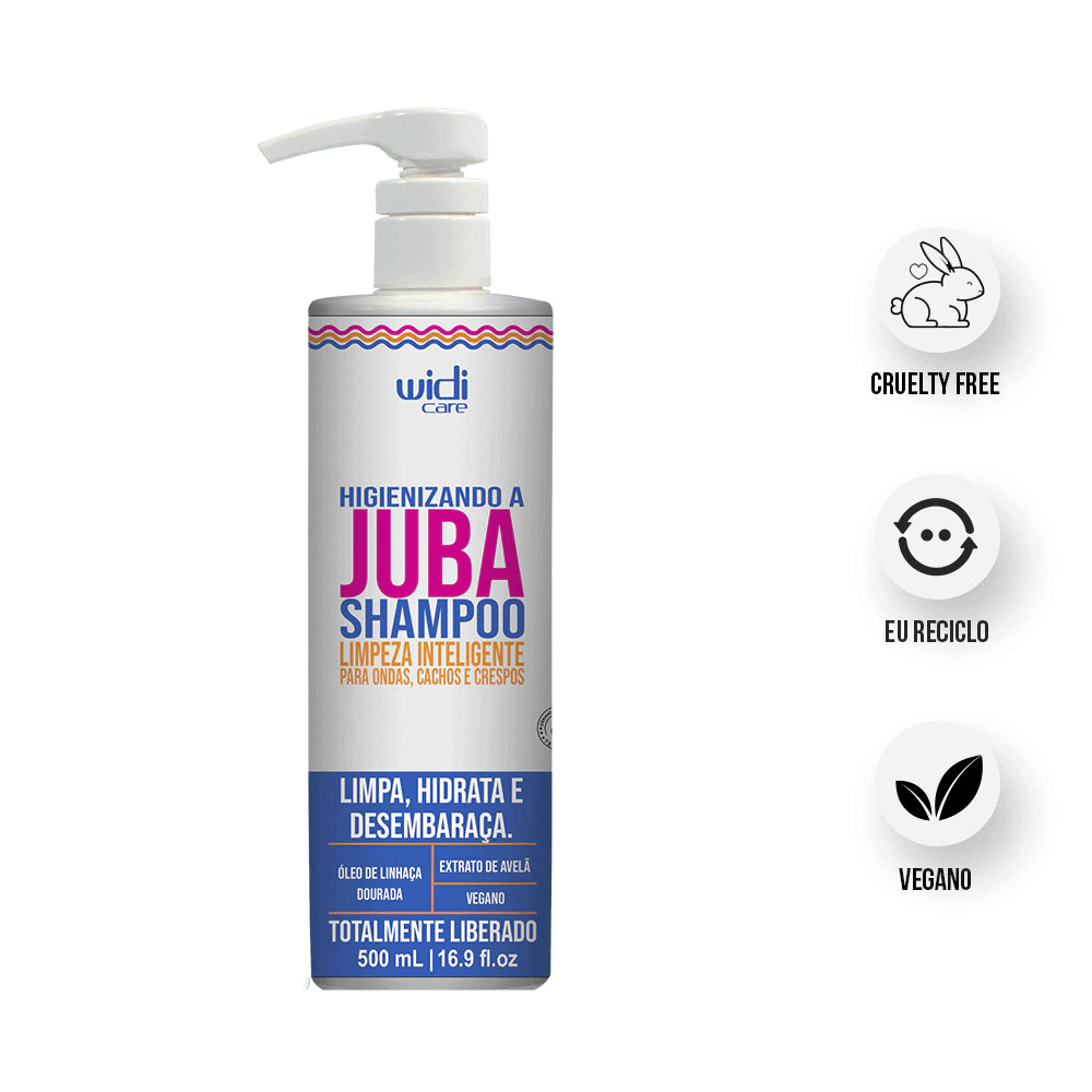 Shampoo Higienizando a Juba Widi Care 500ml Limpeza Suave para Cabelos Cacheados