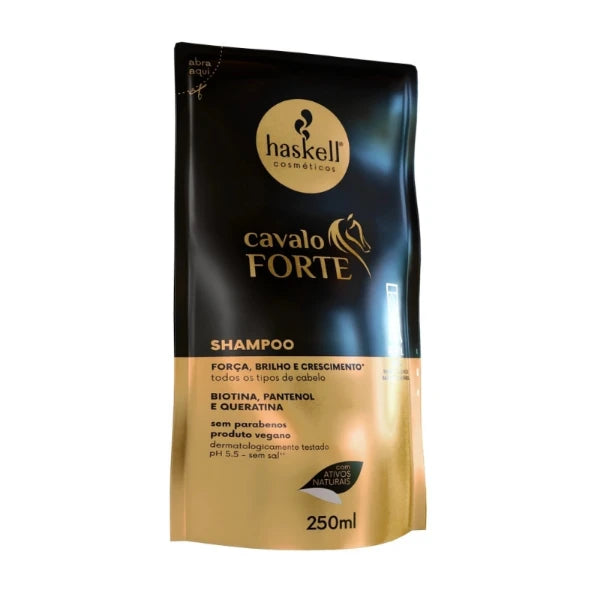 Refil Shampoo Cavalo Forte 250ml Fortalecimento e Crescimento Capilar