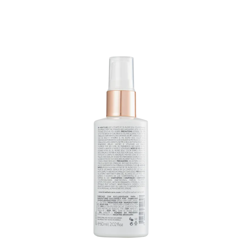 Braé Soul Color Oil Blend Óleo para Cabelos Coloridos 60ml